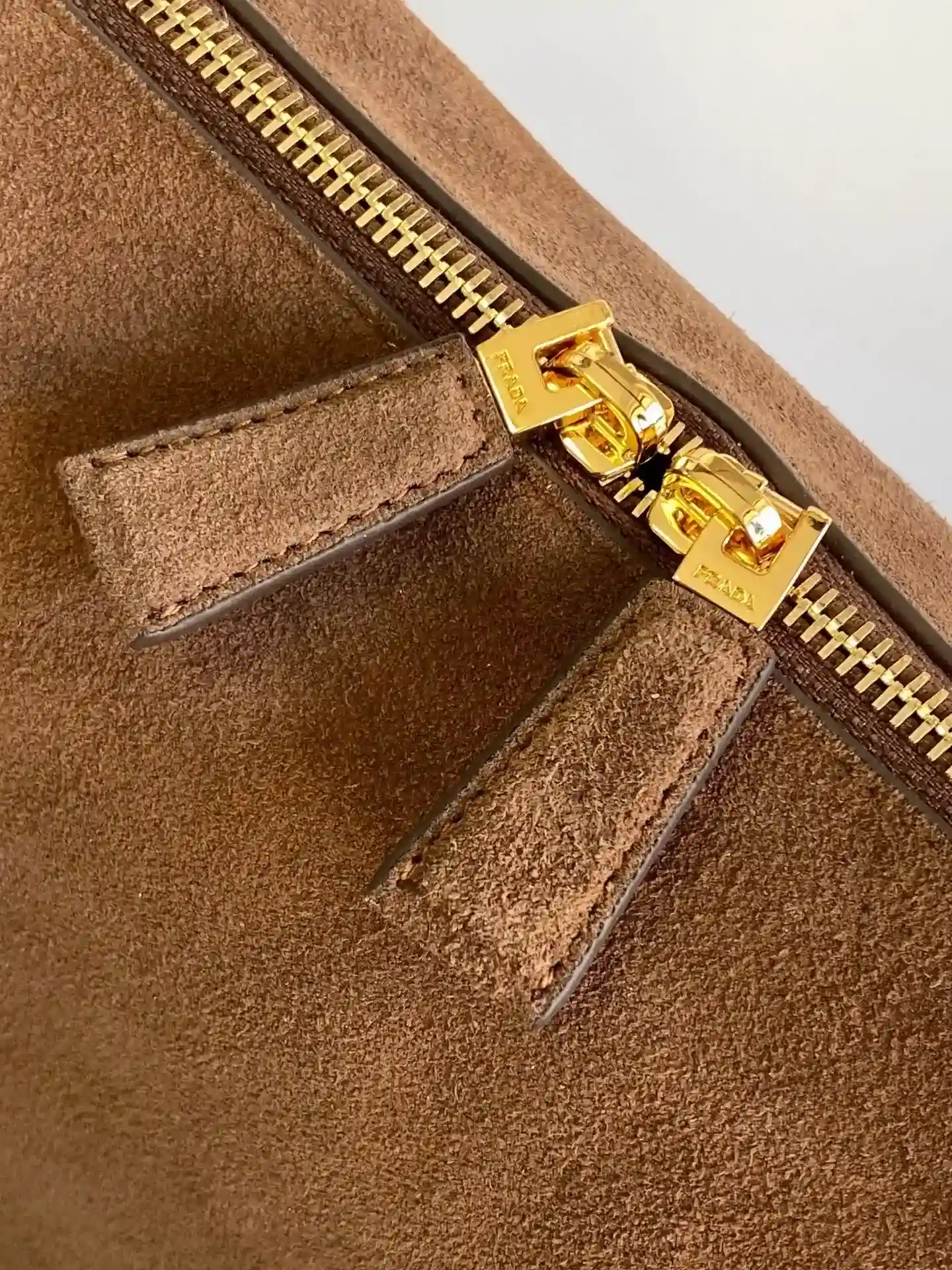 Prada Gold Suede Leather Hobo Bag product photo from LabelPicks