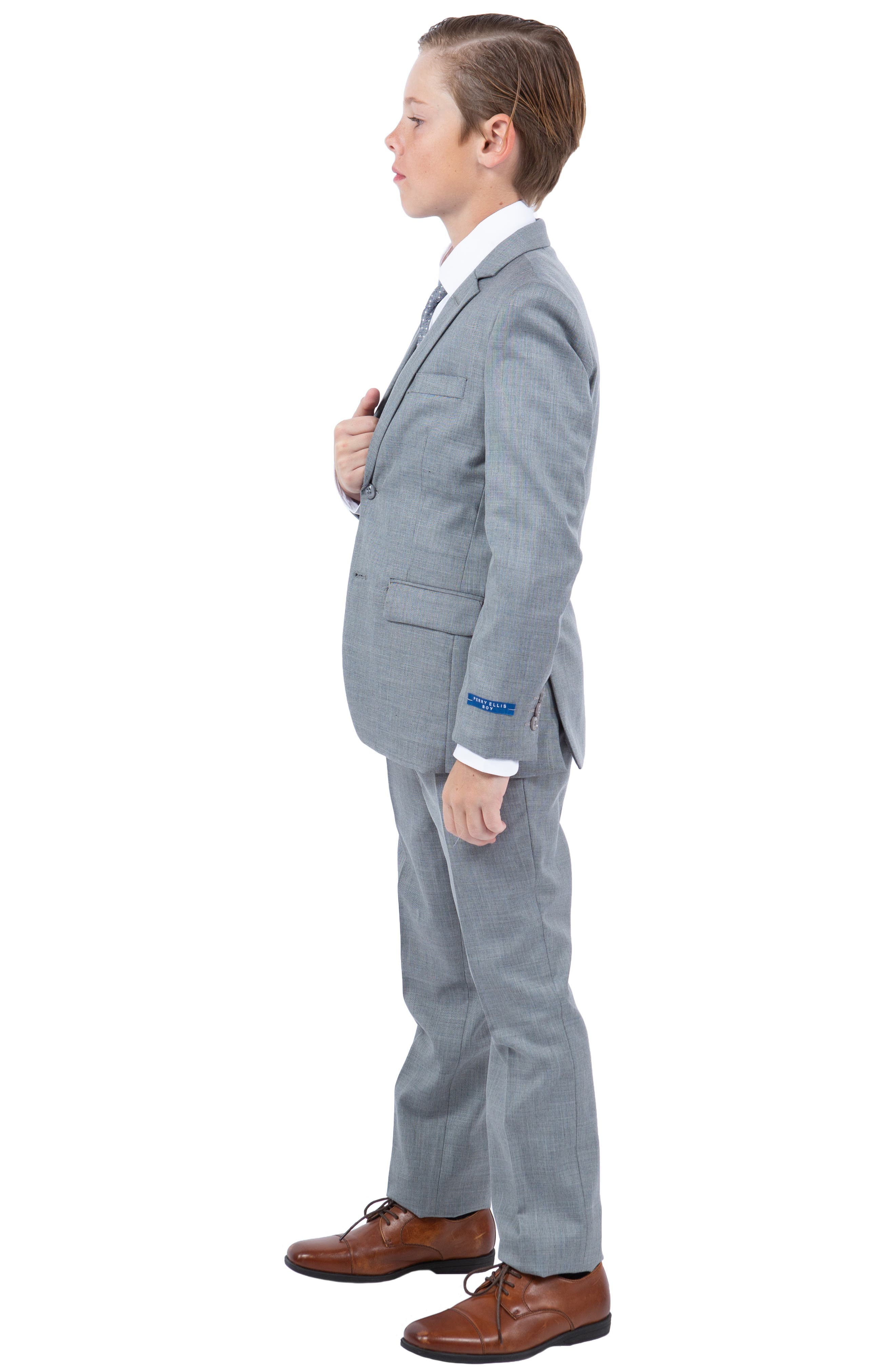 Perry Ellis Kids' Shark Gray Five-Piece Sharkskin Suit