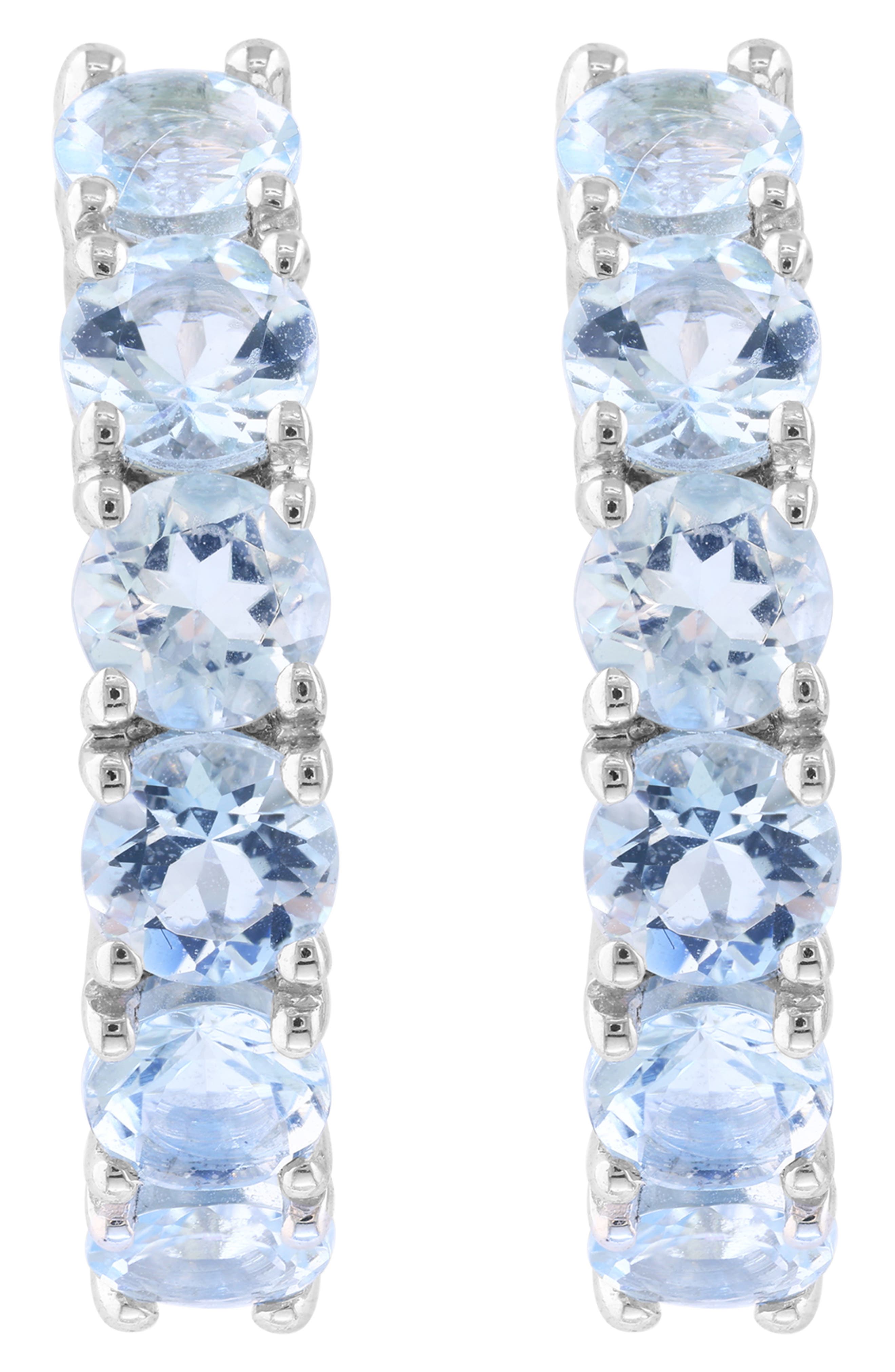 EFFY Stone Pavé Hoop Earrings