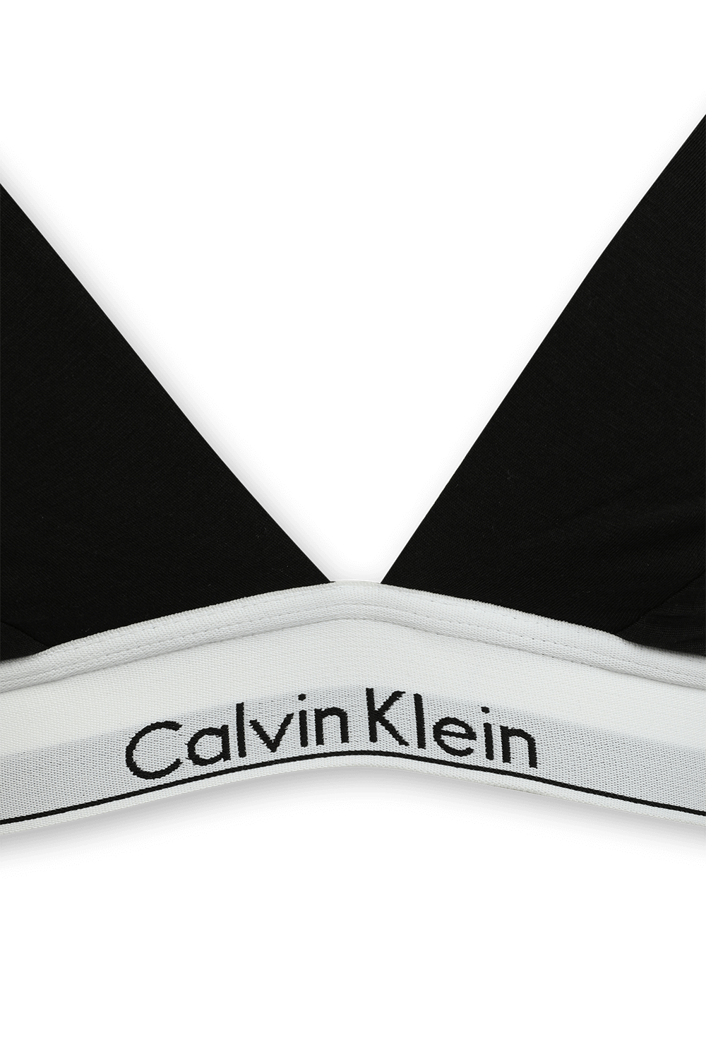 CALVIN KLEIN חזיית משולשים שחורה עם לוגוטייפ לבן