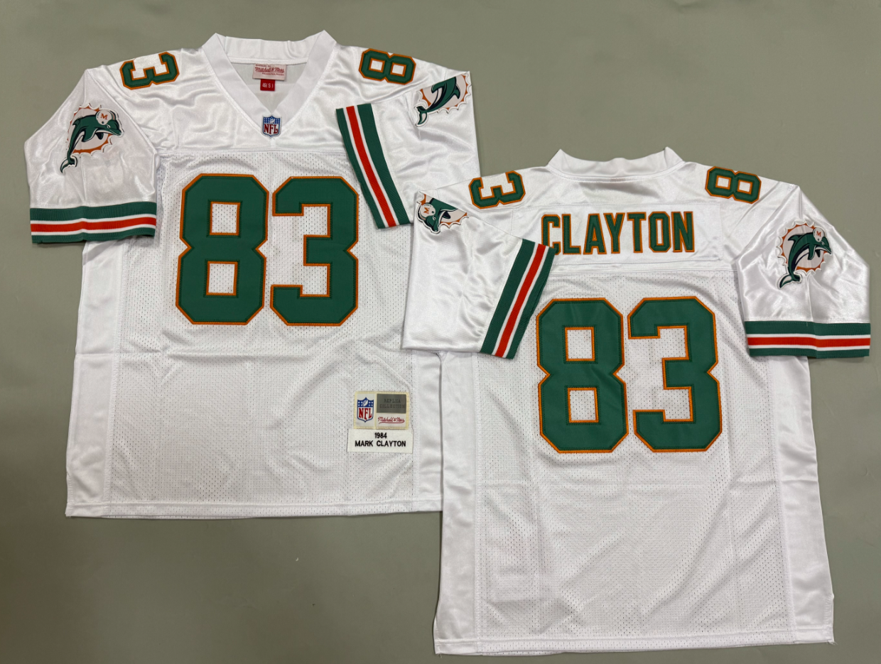 Mark Clayton Miami Dolphins Authentic Throwback Retired Player Jersey