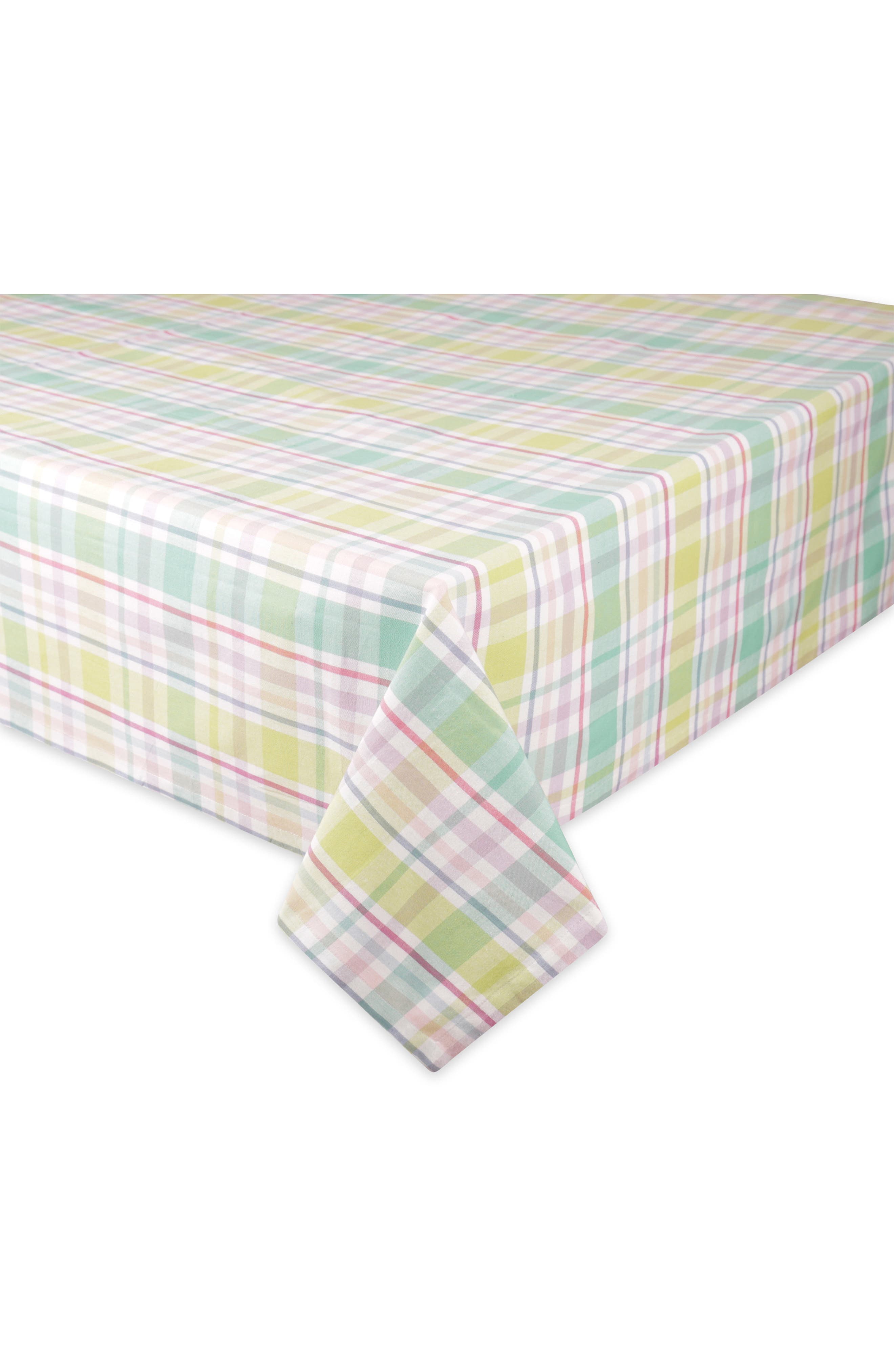 Design Imports Spring Plaid Tablecloth