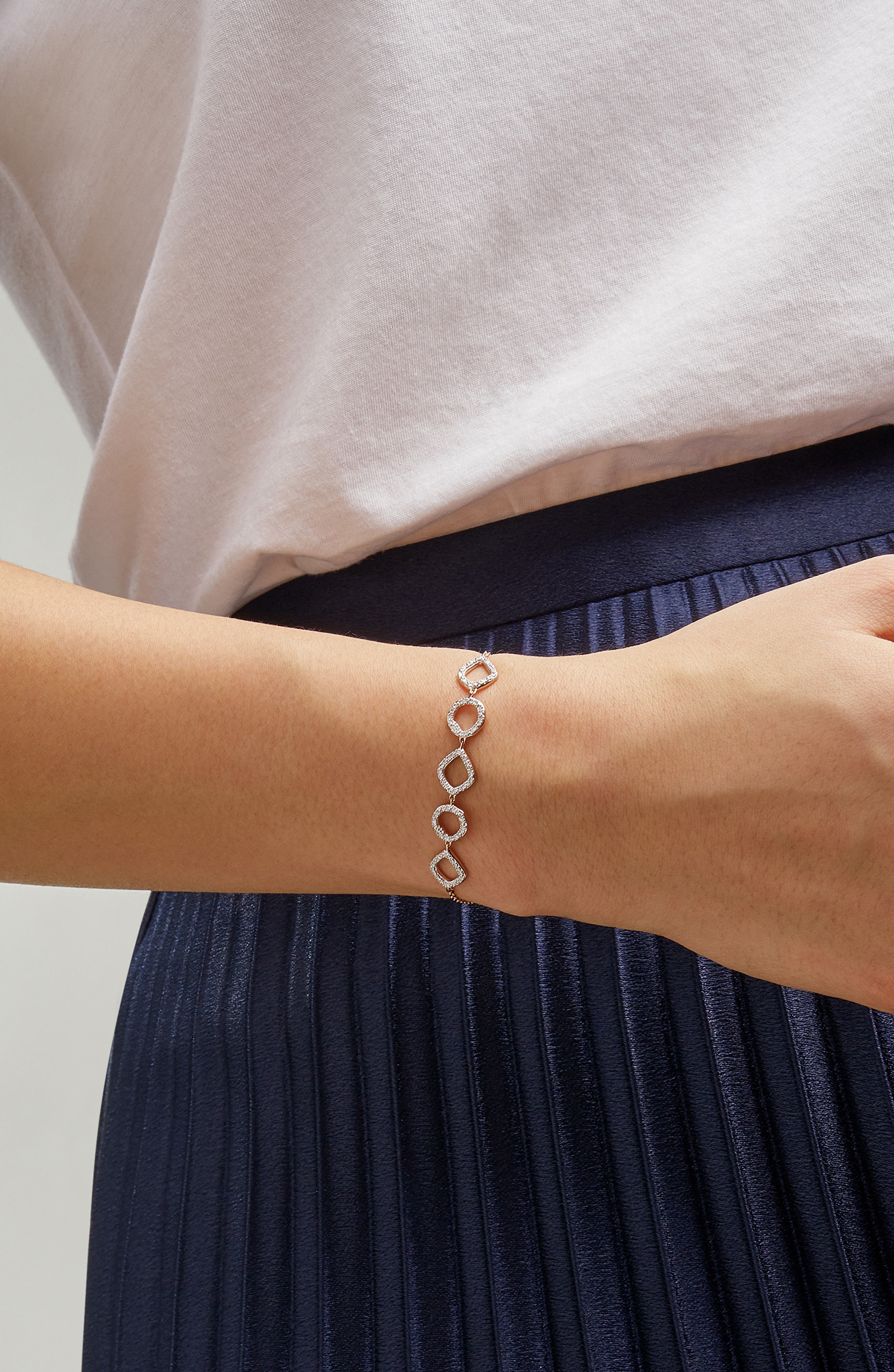 Monica Vinader Mini Cluster Diamond Bracelet