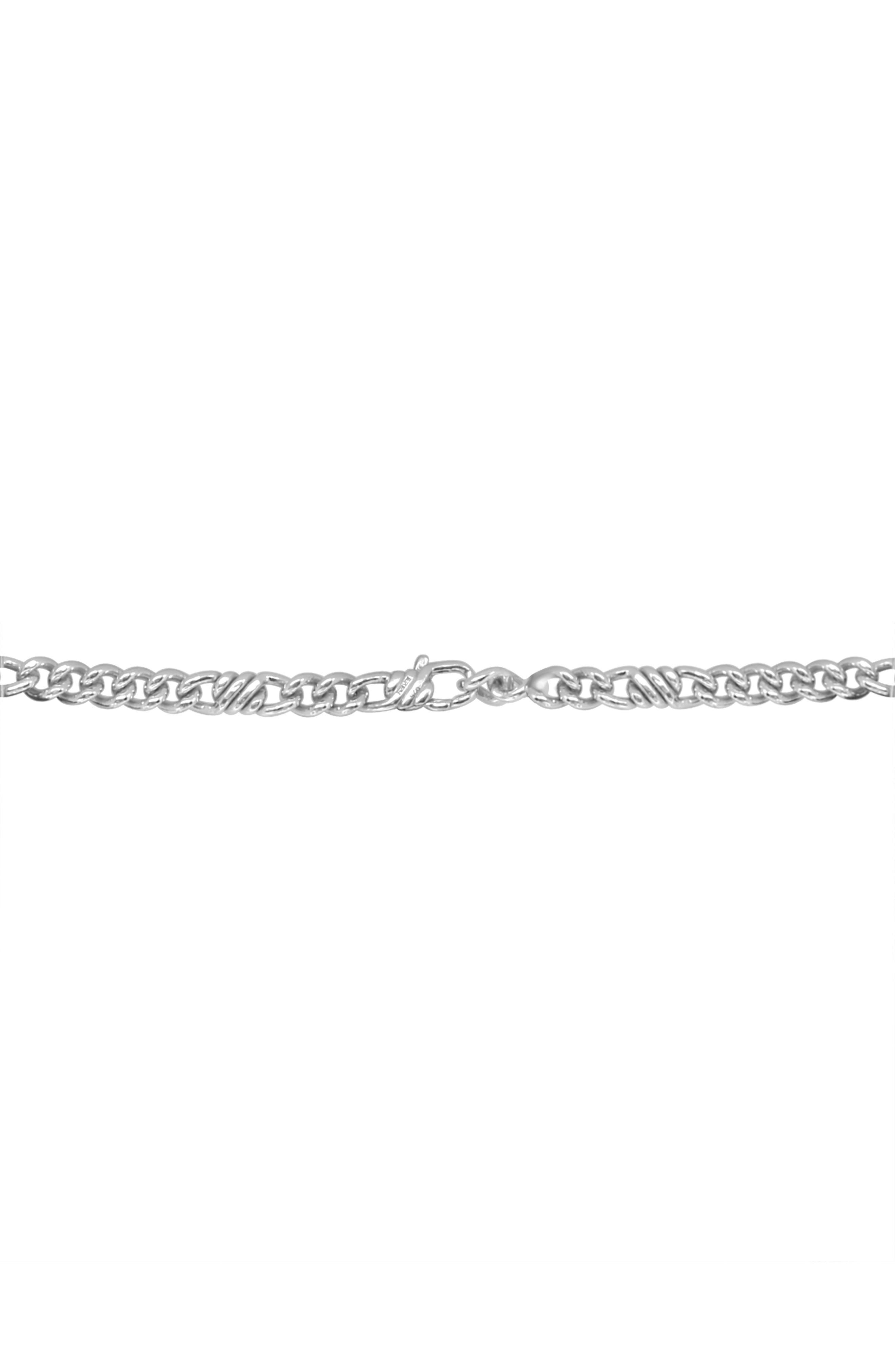 EFFY Sterling Silver Station Curb Chain Necklace