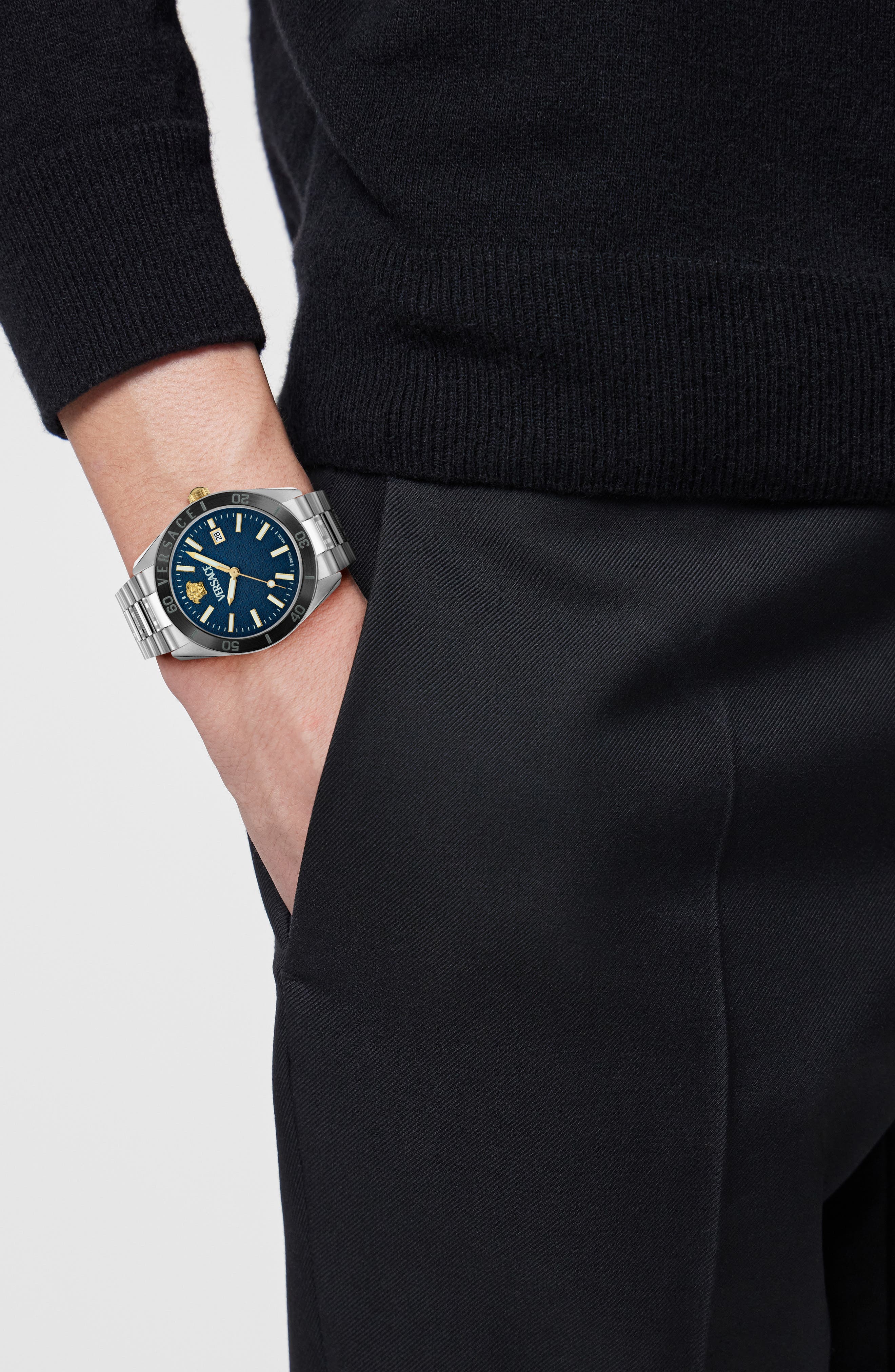 Versace V-Dome Watch, 42mm