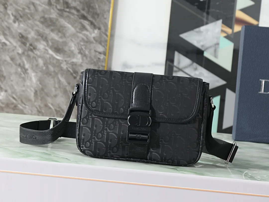 Dior Black Oblique Canvas Crossbody Bag product photo from LabelPicks