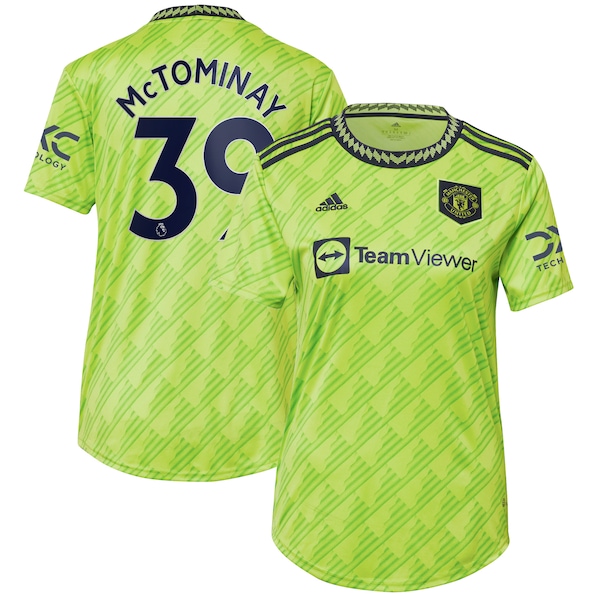Scott McTominay Manchester United adidas Women's 2022/23 Third Replica Player Jersey - Neon Green