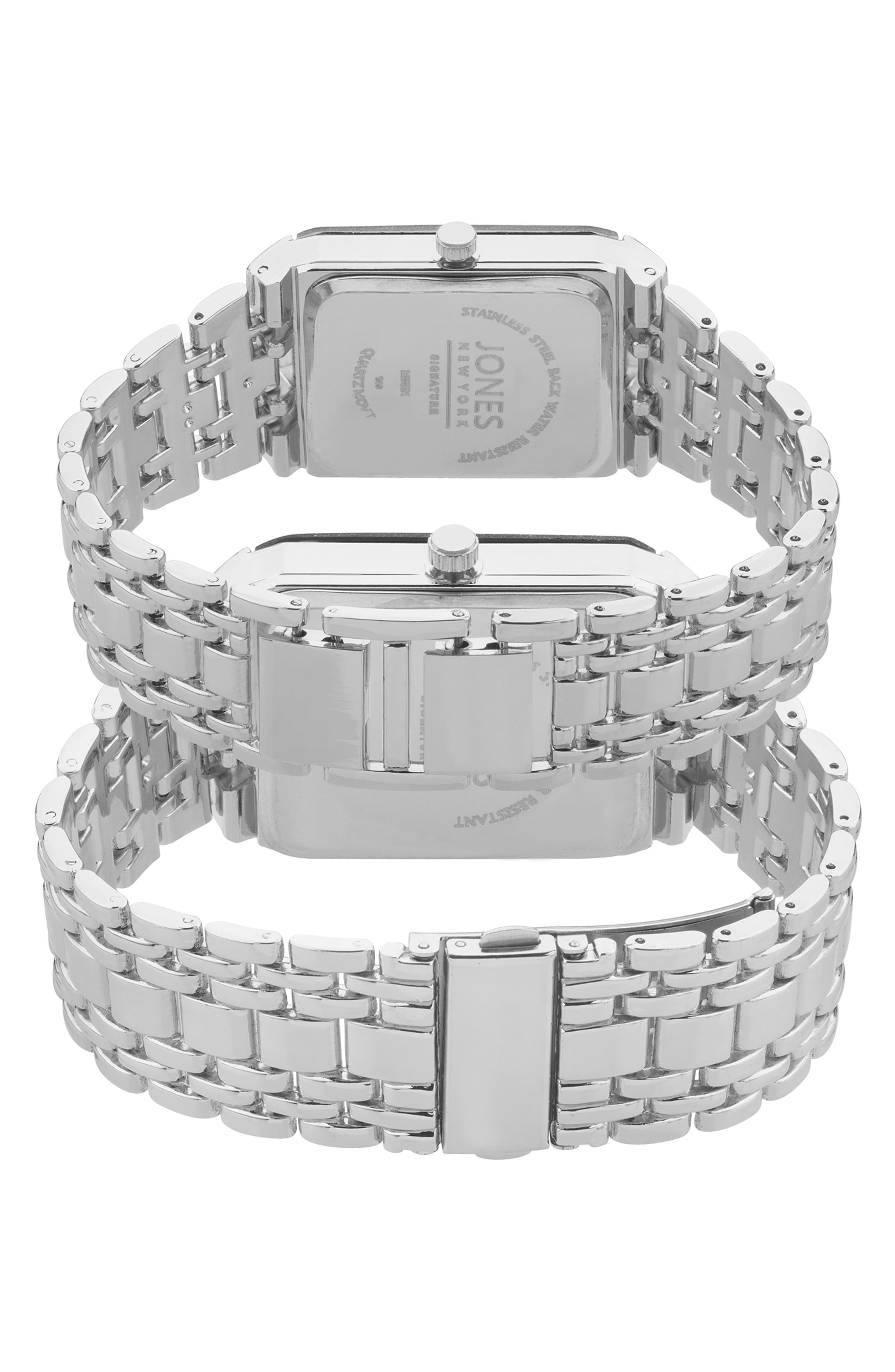 Jones New York Two-Piece Diamond Accent Bracelet Watch His & Hers Set