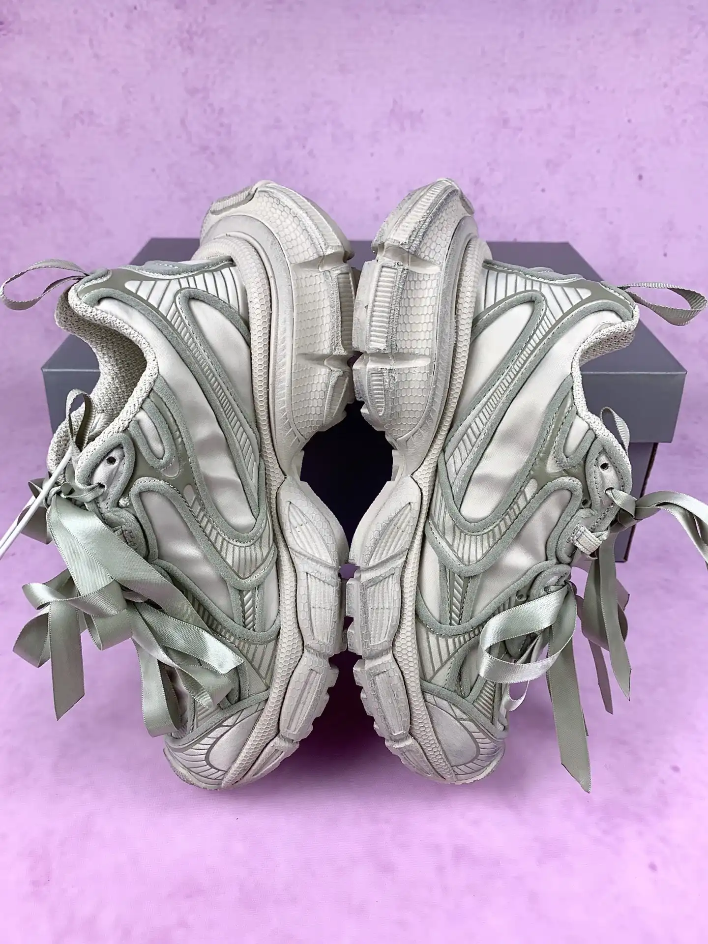 3XL Satin Bow Sneaker in Taupe product photo from LabelPicks