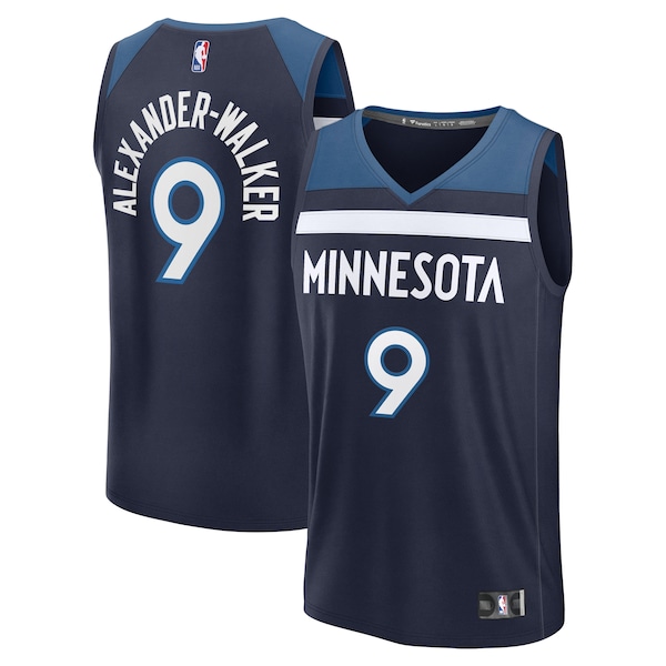 Nickeil Alexander-Walker Minnesota Timberwolves  Fast Break Replica Player Jersey - Icon Edition - Navy