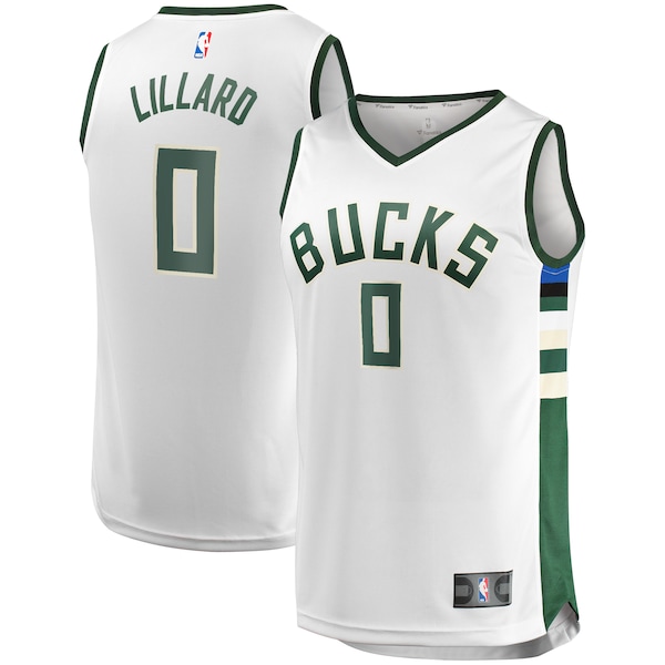 Damian Lillard Milwaukee Bucks  Youth Fast Break Player Jersey - Association Edition - White