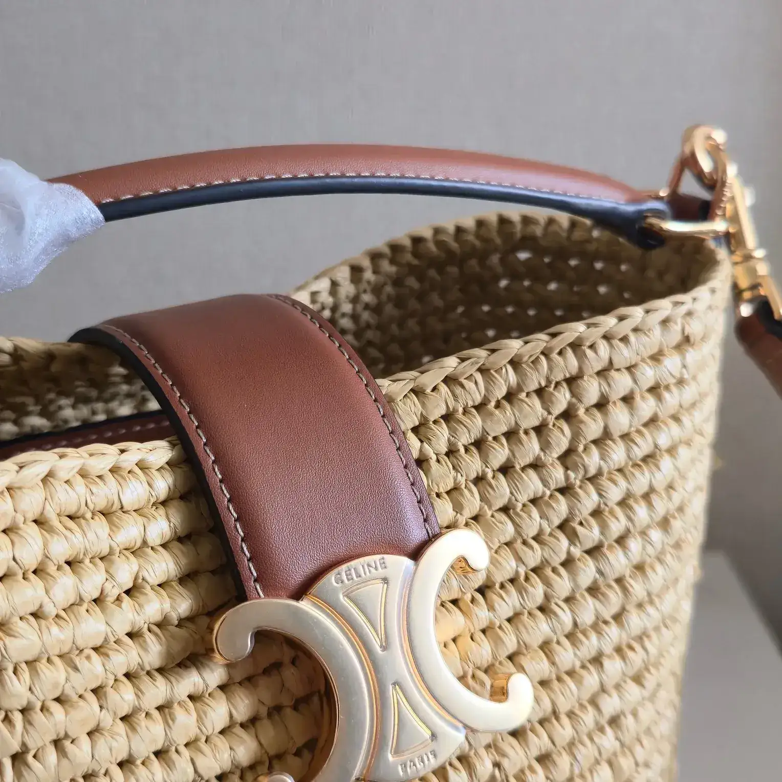 Celine Straw Woven Bucket Bag product photo from LabelPicks