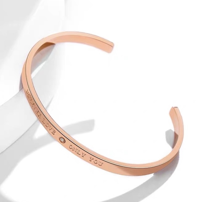Rose titanium steel bracelet female opening INS niche design high-end light luxury net celebrity jewelry explosion style