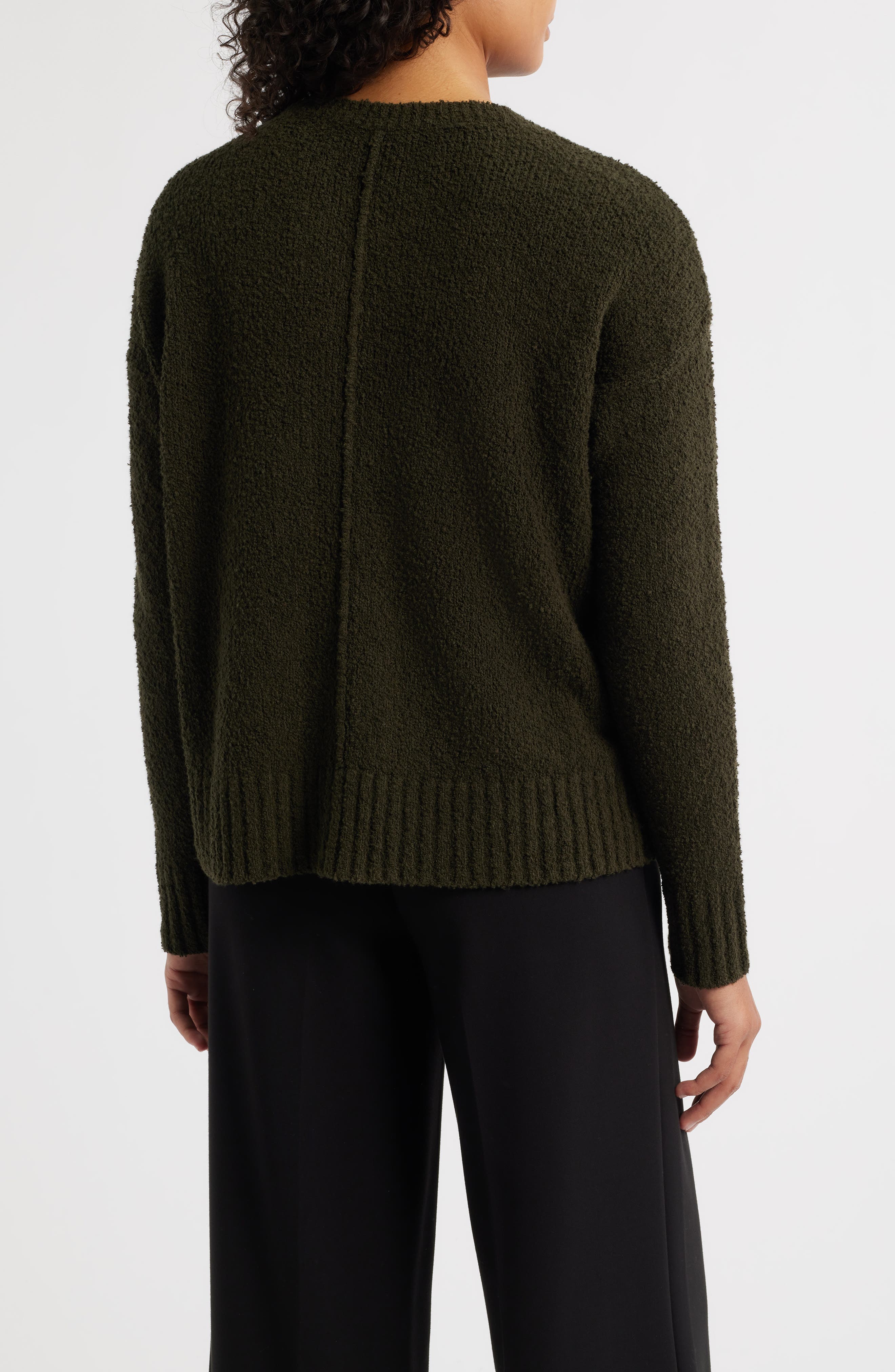 Eileen Fisher Crewneck Organic Cotton & Wool Blend Sweater