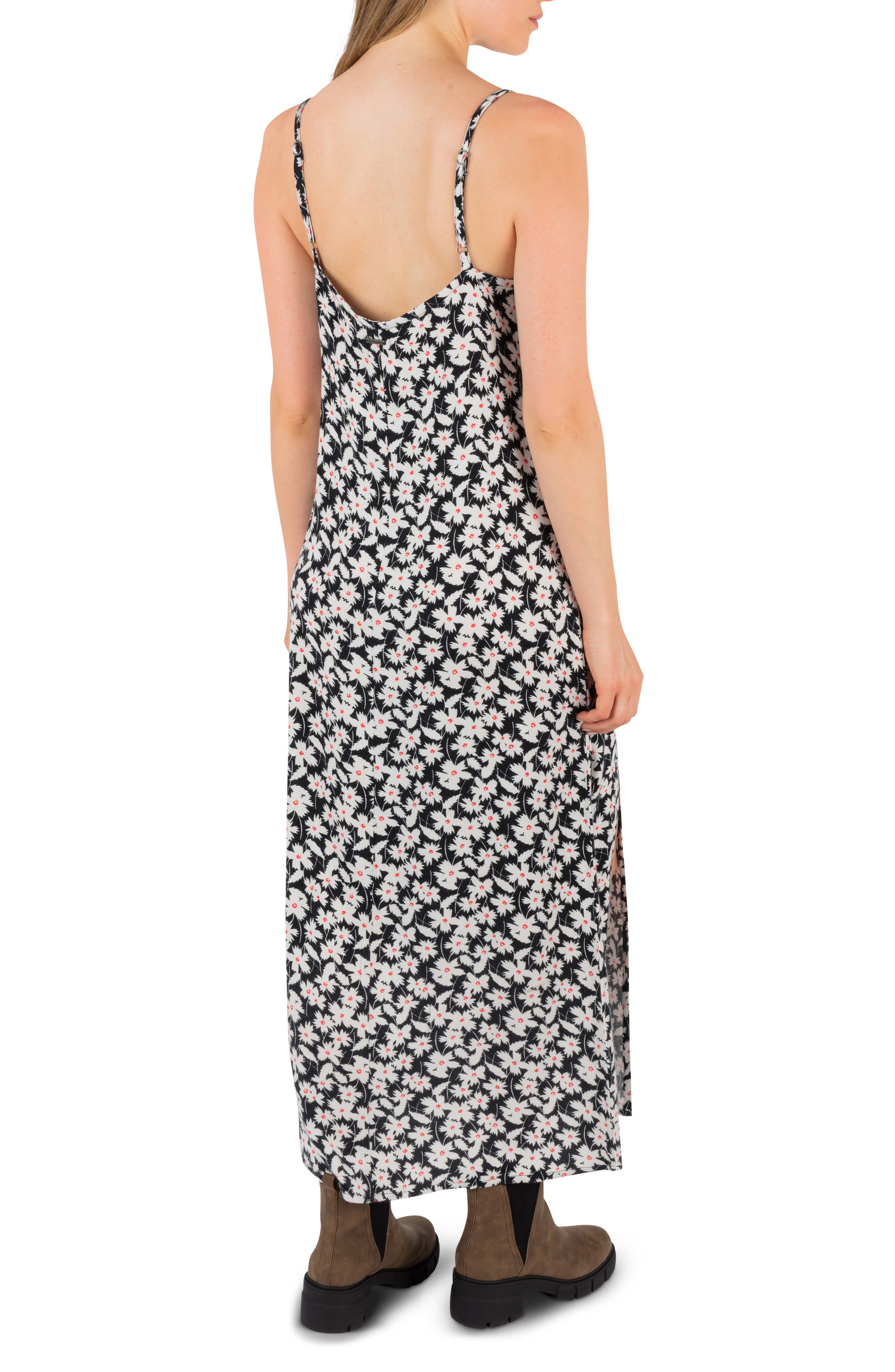 Hurley Amour Floral Print Maxi Slipdress
