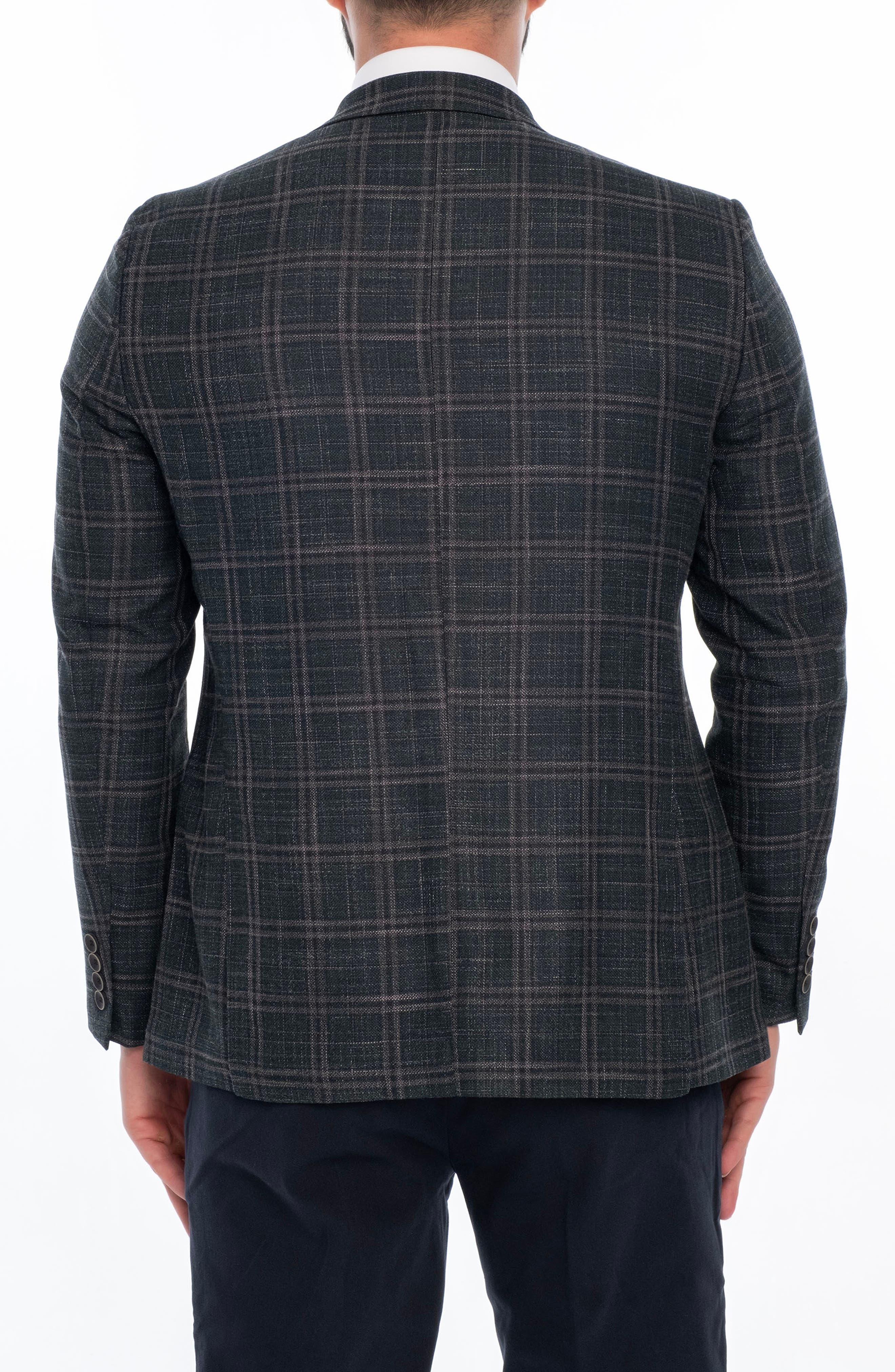 VELLAPAIS Plaid Sport Coat