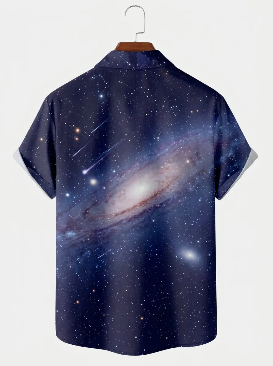 Men's printed shirts Galaxy Space Nebula Hawaiian Shirt