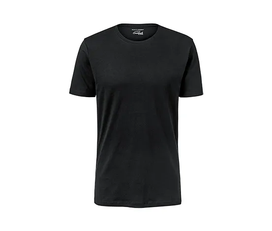 2 T-Shirts mit Rundhalsausschnitt, schwarz
