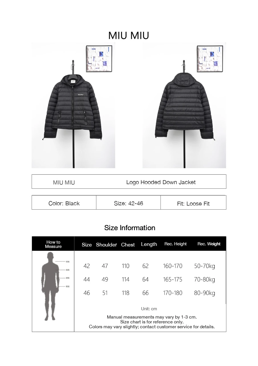 Miu Miu Black Logo Hooded Down Jacket product photo from LabelPicks