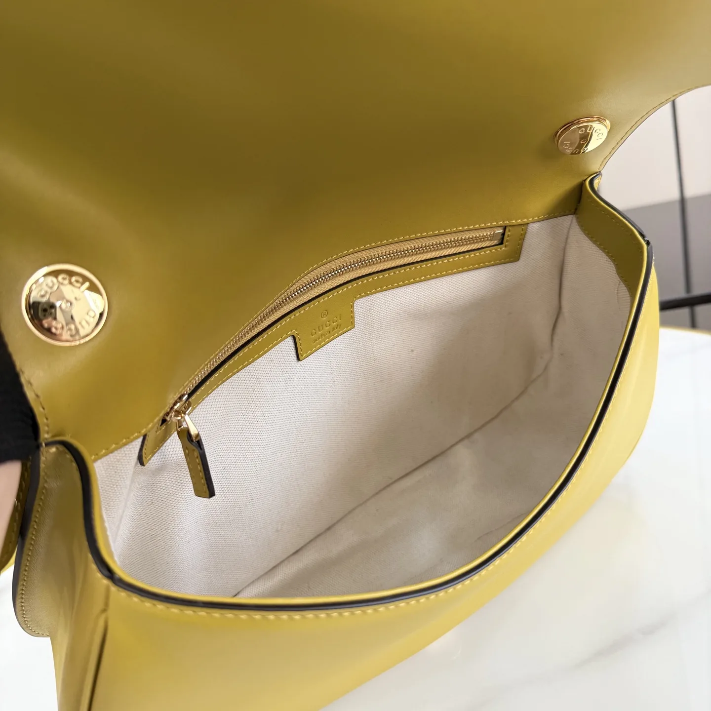 Gucci Yellow GG Supreme Canvas Crossbody Bag product photo from LabelPicks