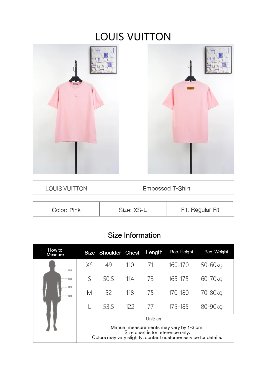 Louis Vuitton Pink Embossed Logo T-Shirt product photo from LabelPicks