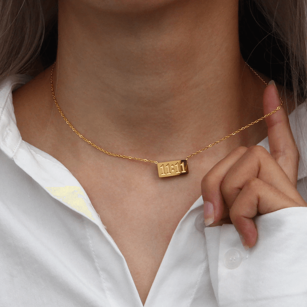 Angel Number 11 11 Necklace 18K Gold Plated