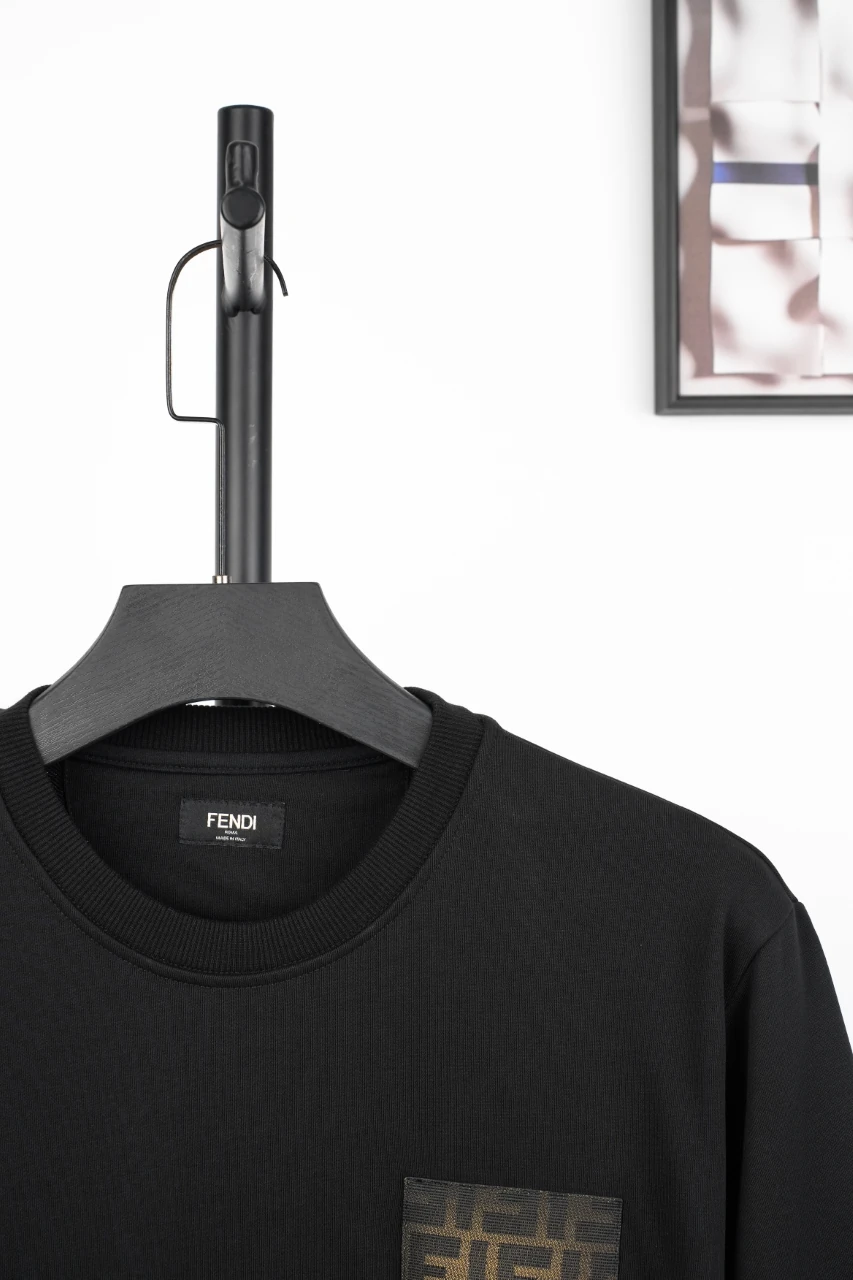 Fendi Black FF Chest Patch Crewneck Sweatshirt product photo from LabelPicks