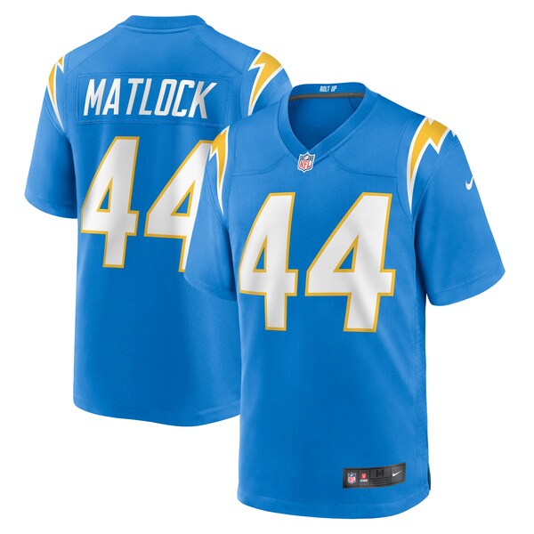 Scott Matlock Los Angeles Chargers Nike Team Game Jersey -  Powder Blue