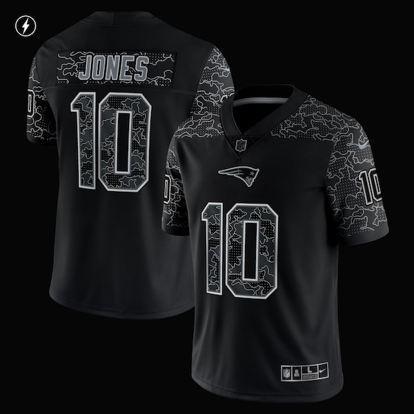 Mac Jones New England Patriots Nike RFLCTV Limited Jersey - Black