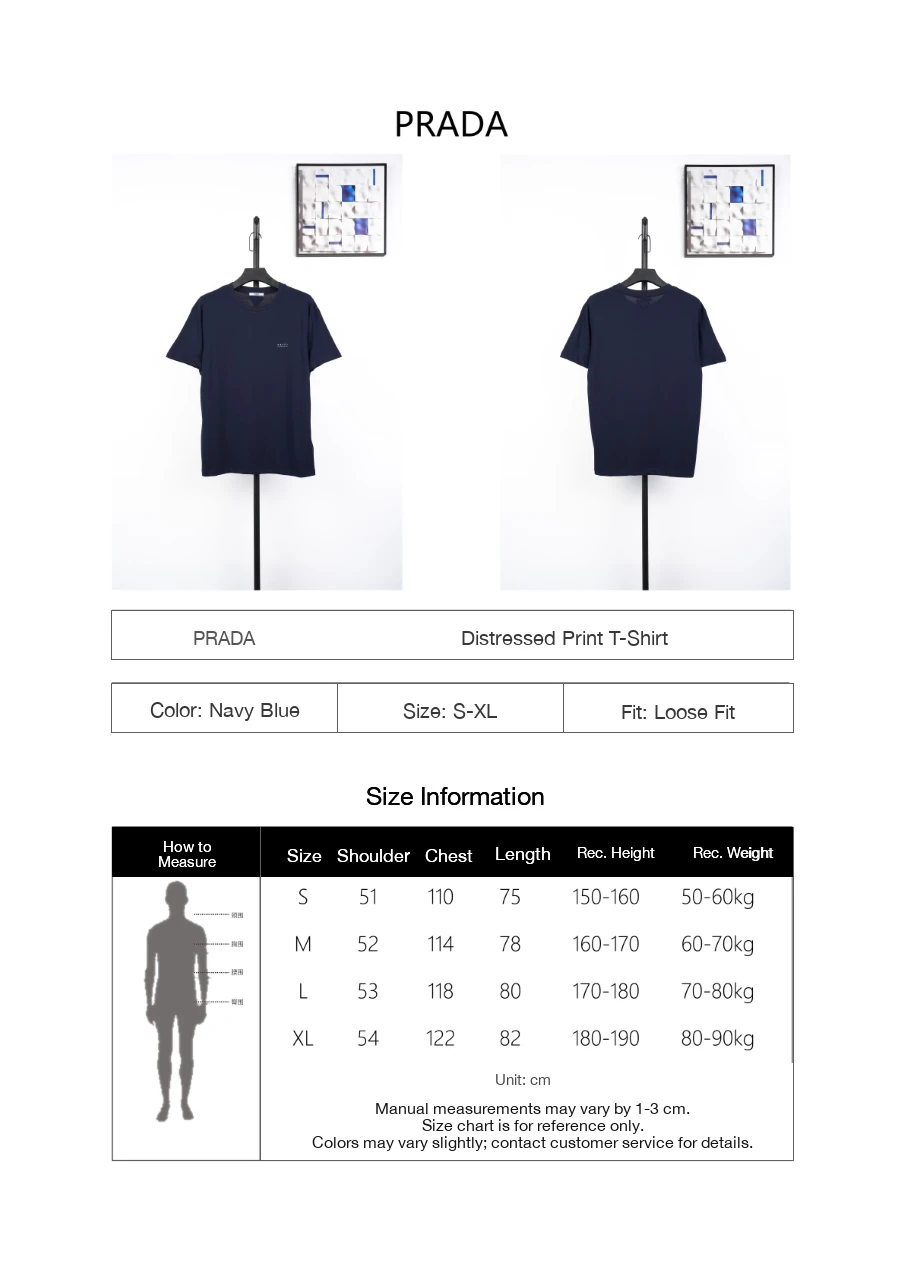 Prada Navy Distressed Small Logo Pocket T-Shirt product photo from LabelPicks
