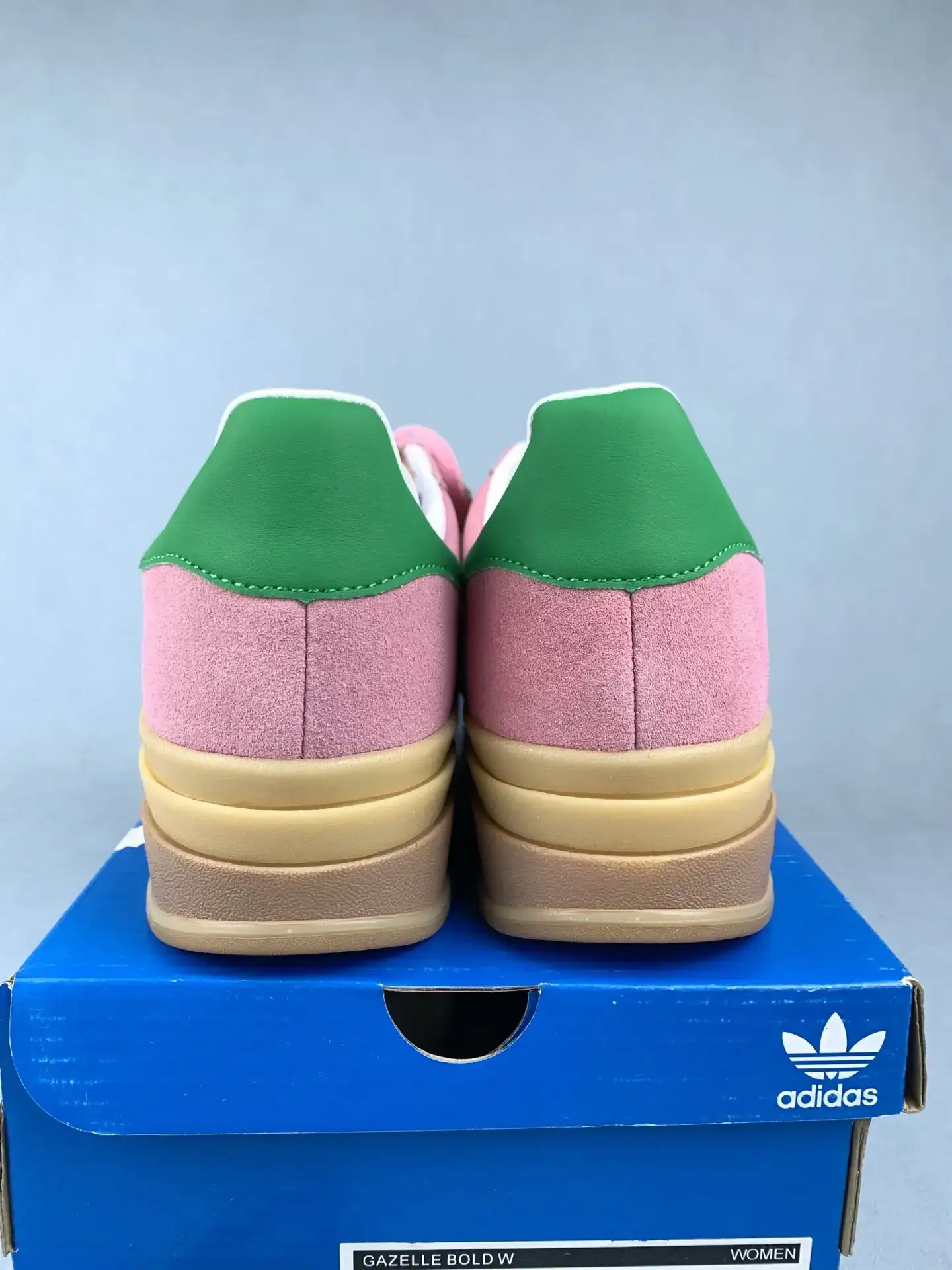 adidas Gazelle Bold True Pink Green Shoes product photo from LabelPicks