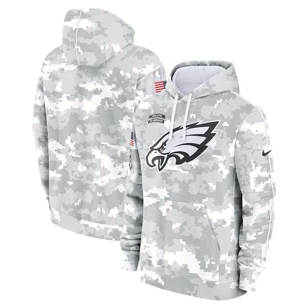 Philadelphia Eagles Nike 2024 Salute to Service Club Fleece Pullover Hoodie - Arctic Camo