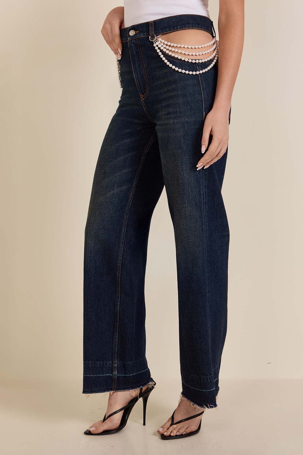 STELLA MCCARTNEY מכנסי ג'ינס בגזרה ישרה