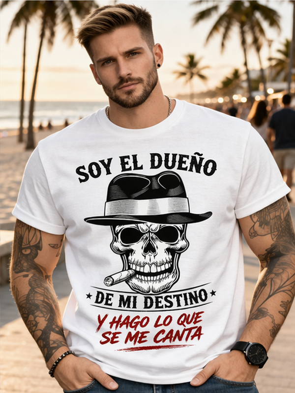 Remera Calavera con Sombrero y Cigarro | Estilo Urbano Dark Unisex