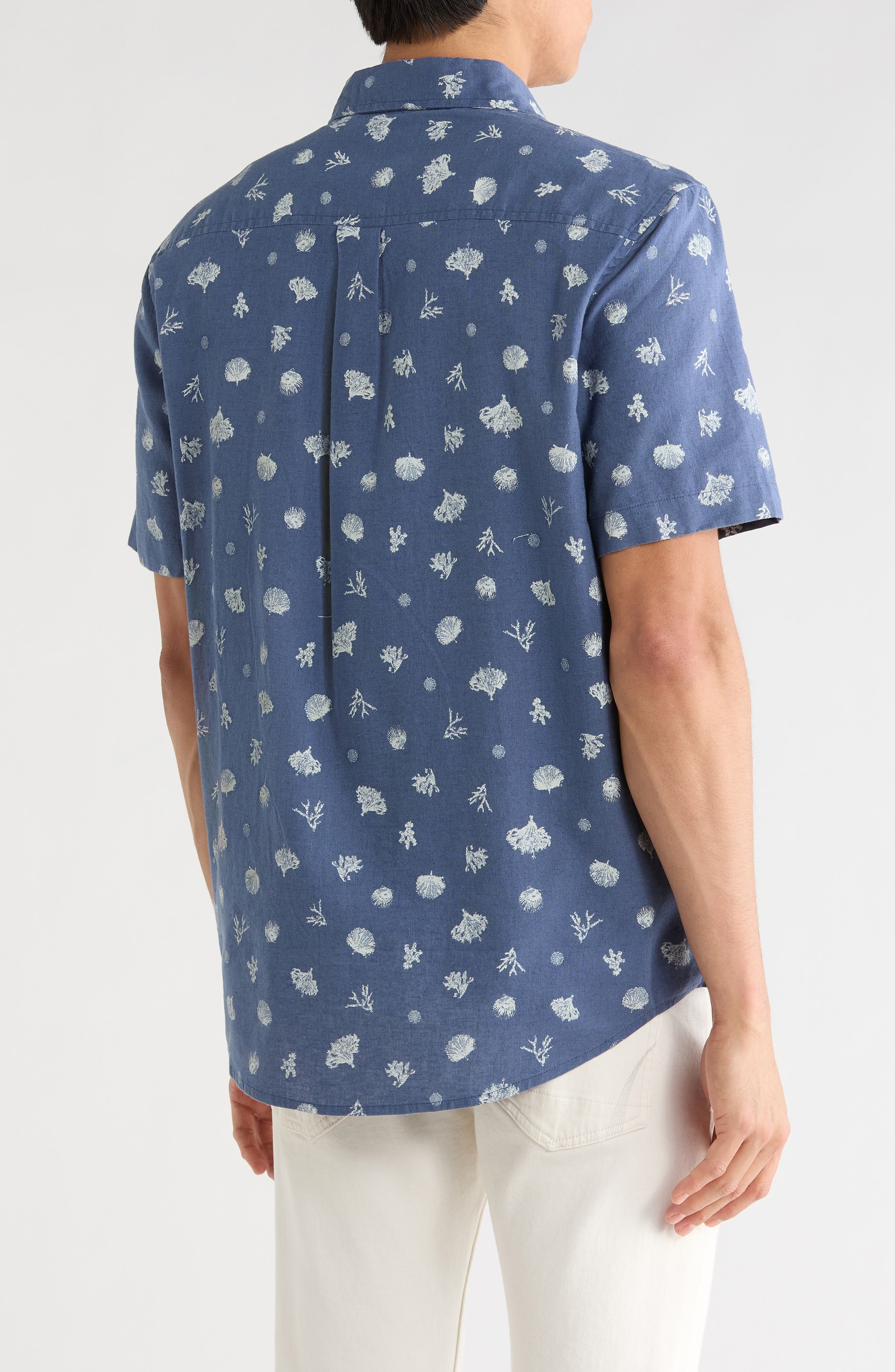 14th & Union Short Sleeve Linen Blend Shirt
