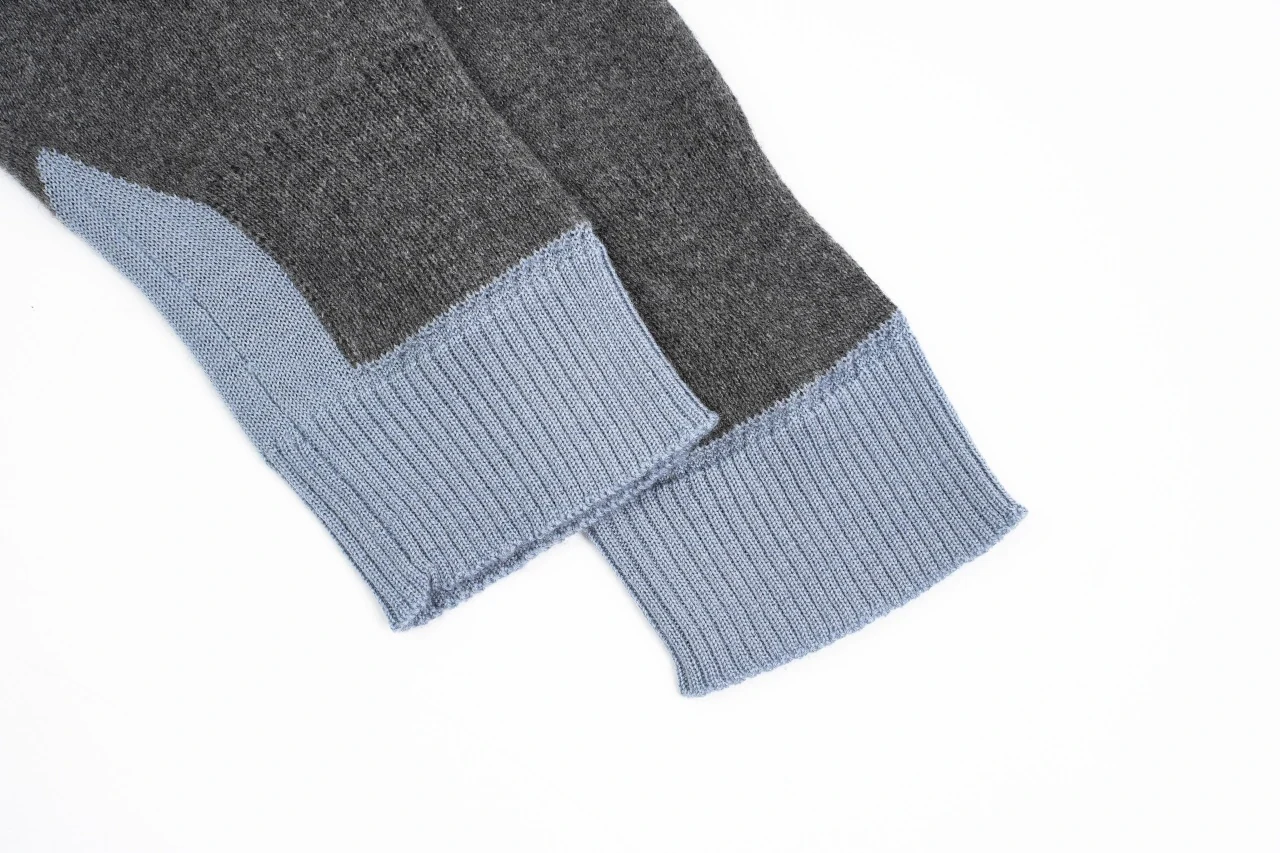 Miu Miu Grey Jacquard Logo Layered Cashmere Knit Polo Sweater product photo from LabelPicks