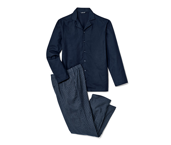 Flanell-Pyjama, blau