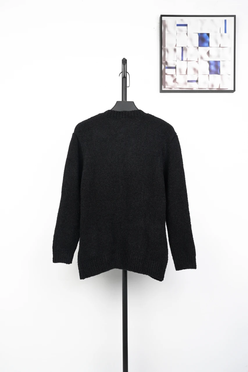Louis Vuitton Black Intarsia Logo Wool Cardigan product photo from LabelPicks