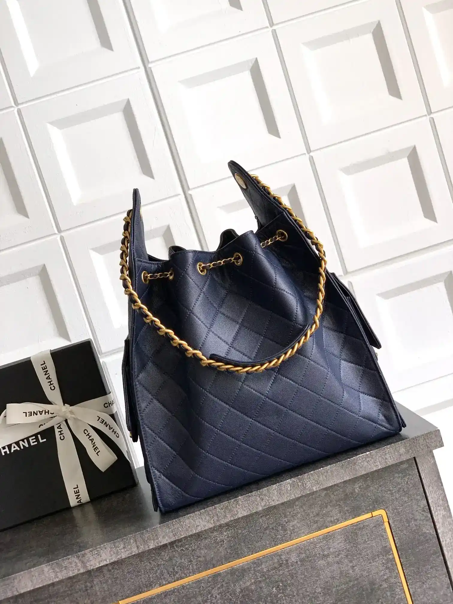 Chanel Navy Hobo Bag product photo from LabelPicks