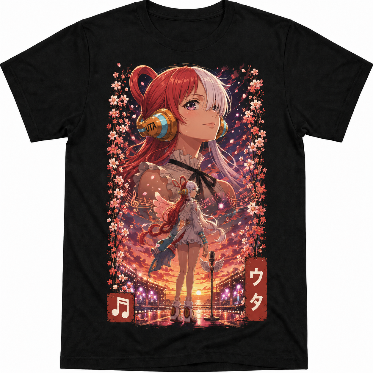 Remera Anime Uta One Piece Manga Corta