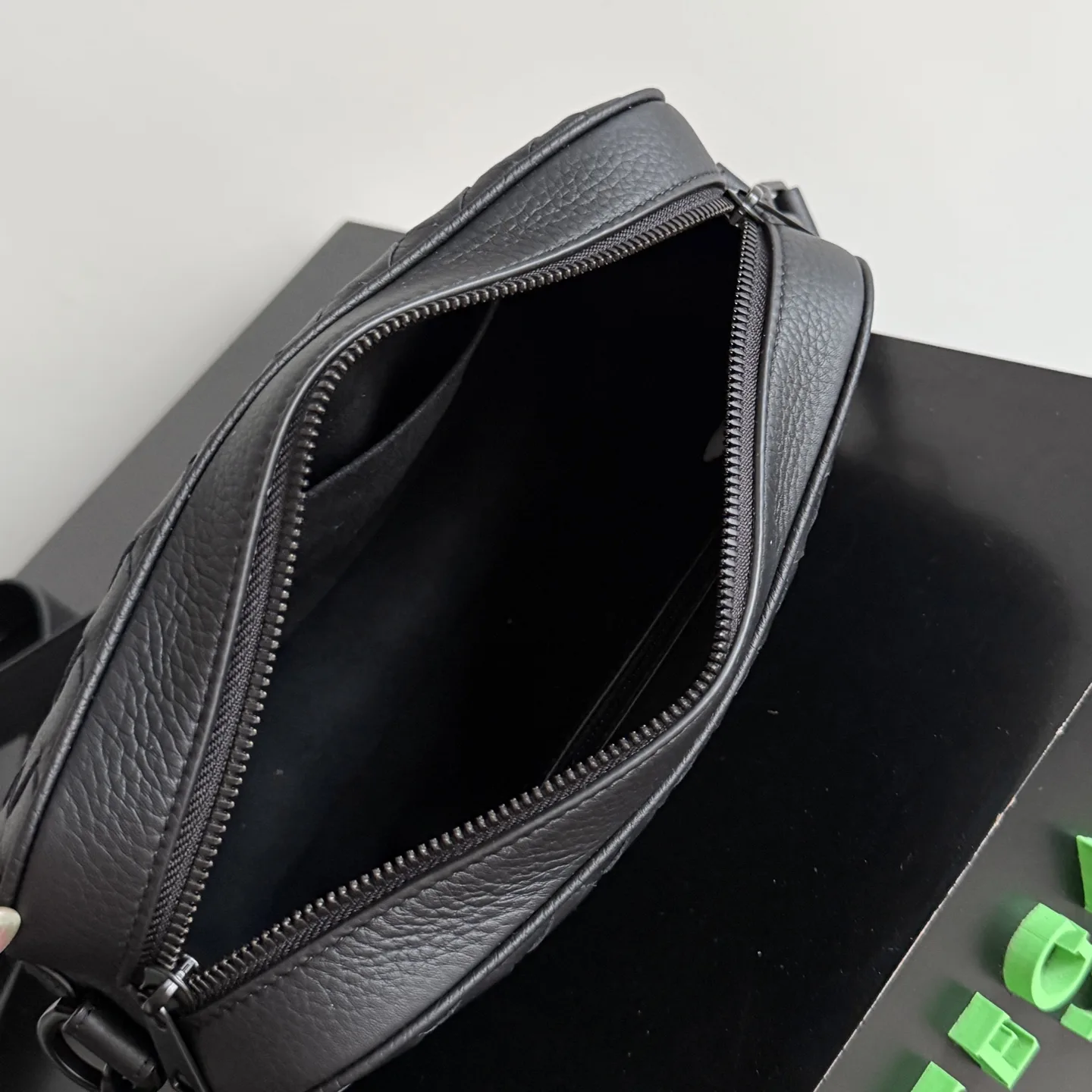 Bottega Veneta Black Intrecciato Woven Leather Crossbody Bag product photo from LabelPicks