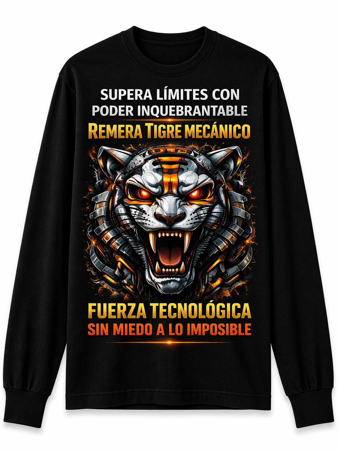 Remera Tigre Mecánico | Streetwear Dark Unisex
