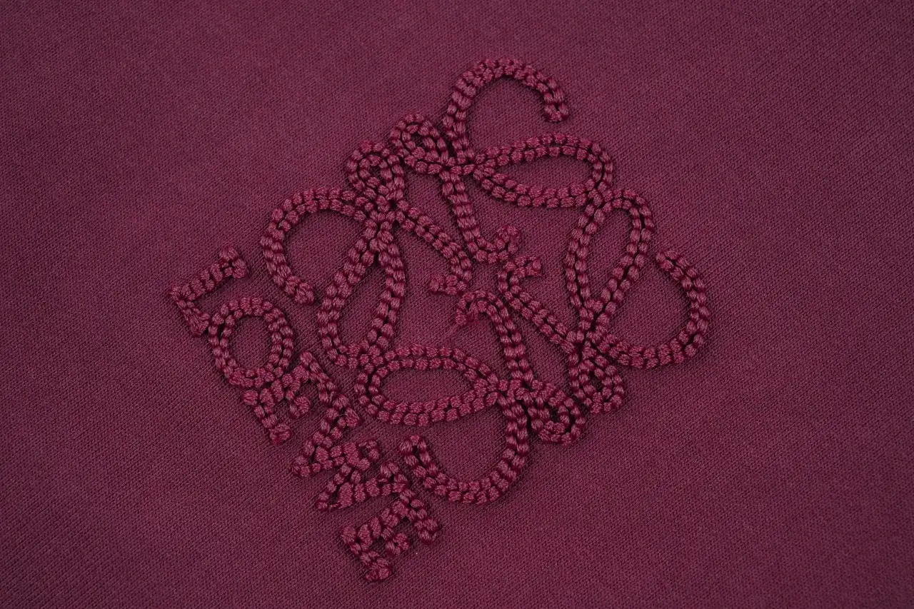 LOEWE Burgundy Pocket T-Shirt with Tonal Anagram product photo from LabelPicks