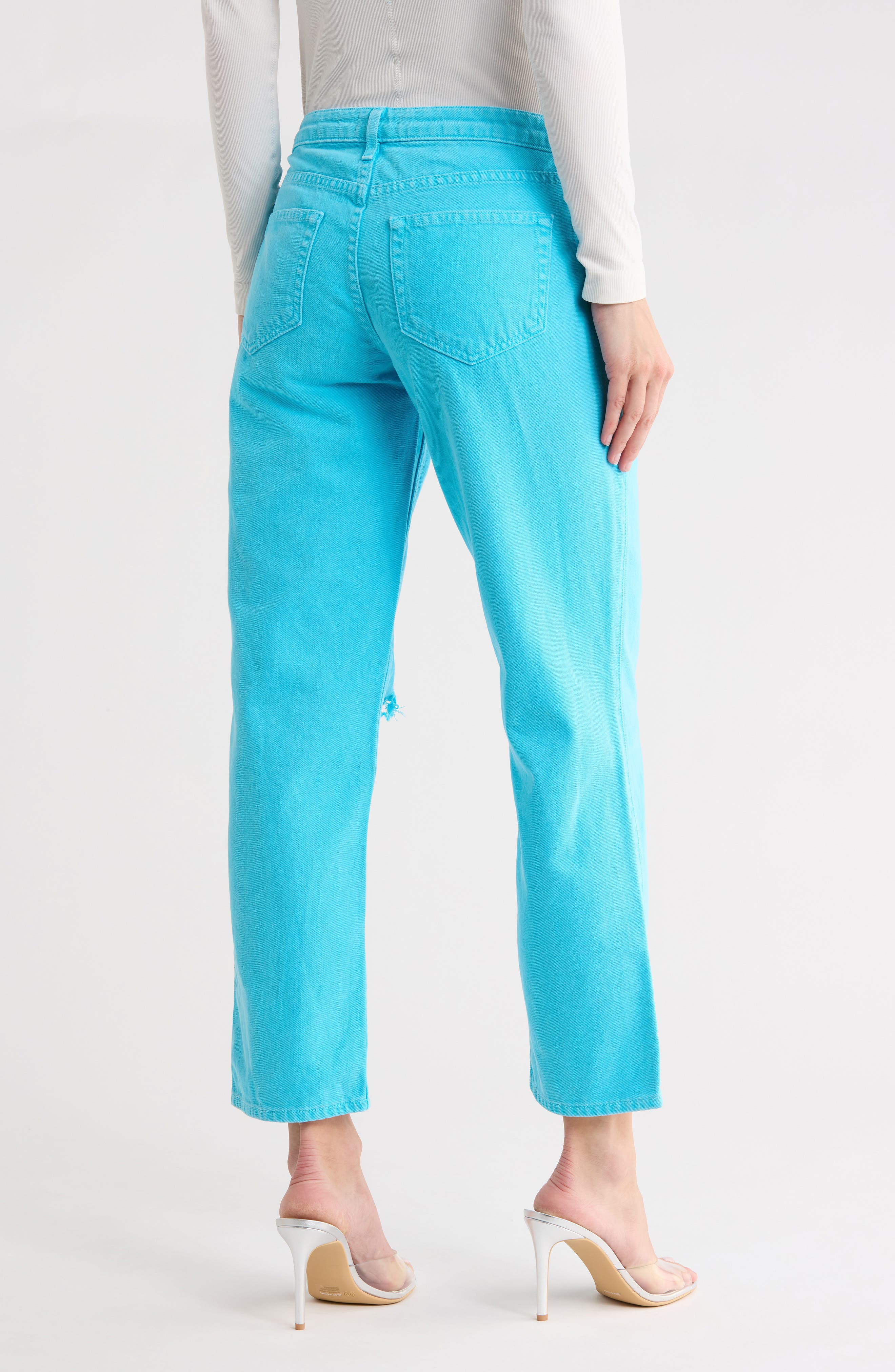 L'AGENCE Nevia Mid Rise Slouchy Straight Leg Jeans