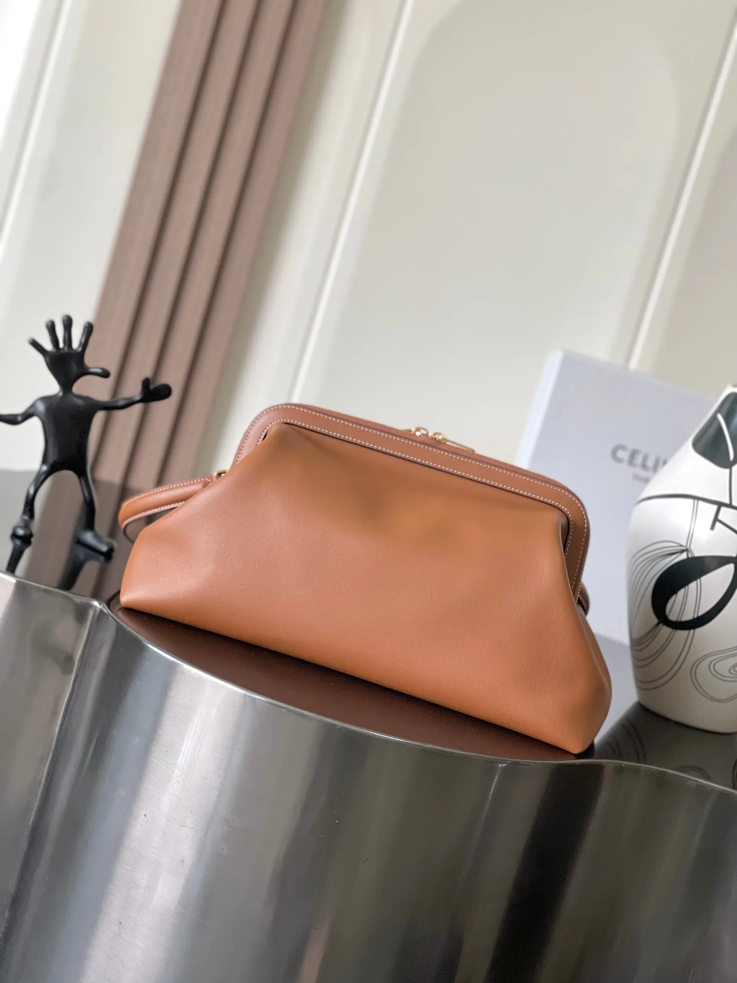 Celine Brown Calfskin Top Handle Bag product photo from LabelPicks