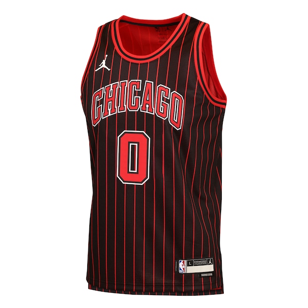 Coby White Chicago Bulls Jordan Brand Youth  Swingman Jersey - Statement Edition - Black