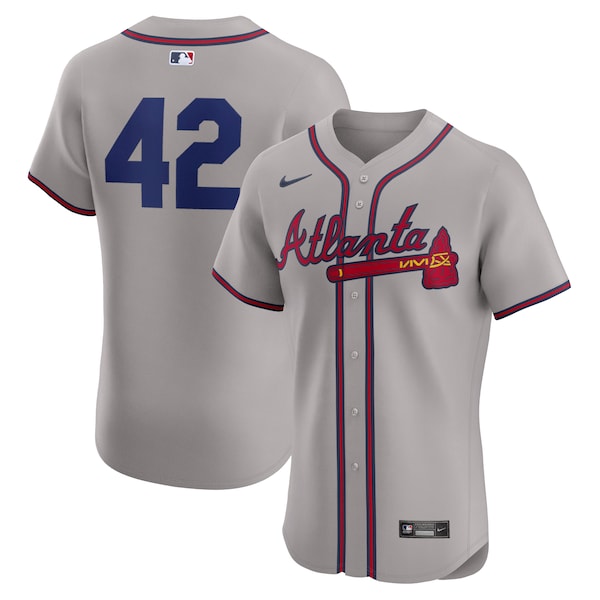 Atlanta Braves Nike 2024 Jackie Robinson Day Elite Jersey - Gray