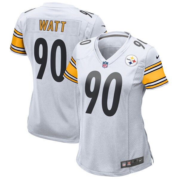 Women's Pittsburgh Steelers T.J. Watt Nike White Player Jersey - Black/Gold