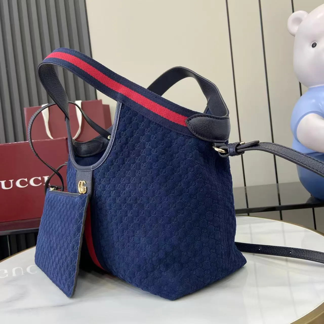 Gucci Blue GG Supreme Canvas Tote Bag product photo from LabelPicks