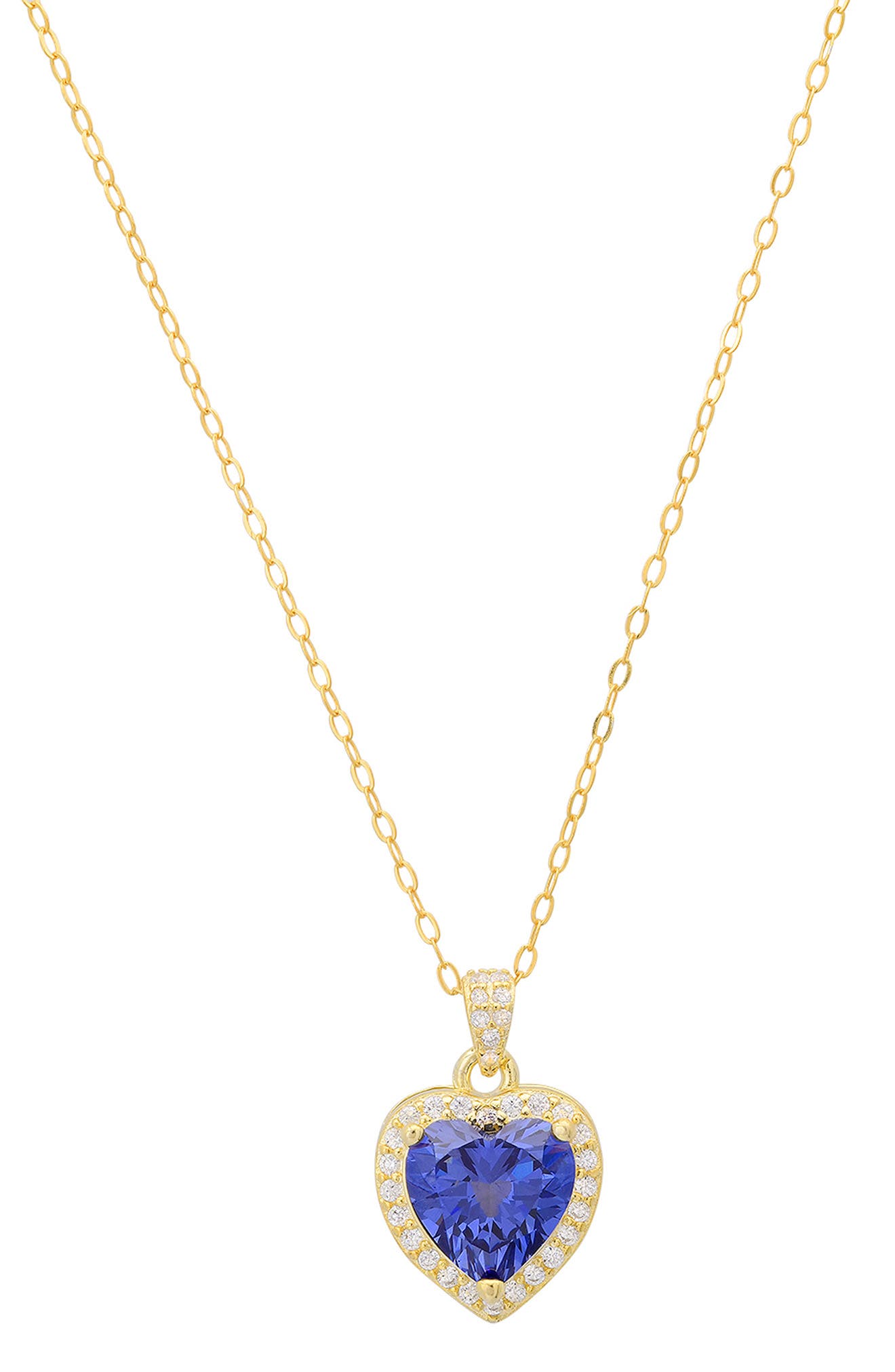 Queen Jewels Cubic Zirconia Halo Heart Pendant Necklace